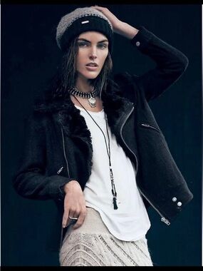 Free People Moto wool blend jacket